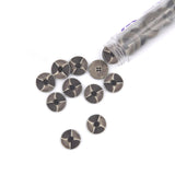 Knap 20 mm - Meleret Sten-look Lys Grå/Grå