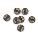 Knap 20 mm - Meleret Sten-look Brun/Beige