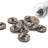 Knap 20 mm - Meleret Sten-look Brun/Beige