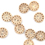 Knap 11 mm - Træ med mønster