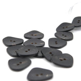 Knap 25 mm - Asymmetrisk Horn - Sort/Mørkebrun