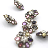 Knap 23 mm - Krystalblomst