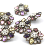 Knap 23 mm - Krystalblomst