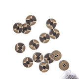 Knap 15 mm - Meleret Sten-look Brun/Beige