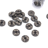 Knap 15 mm - Meleret Sten-look Lys Grå/Grå