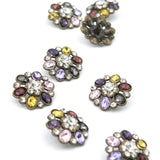 Knap 28 mm - Krystalblomst