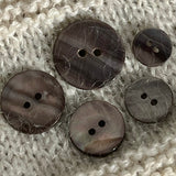 Knap 13 mm - Ægte Perlemor - Varm Grå